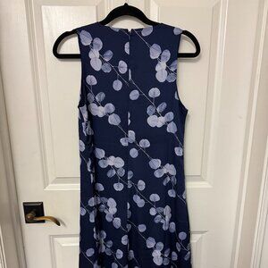 Banana Republic Navy Floral Sleeveless Dress